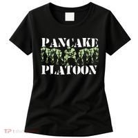 Pancake Platoon Funny Offensive Lineman Football OLine Women's T-Shirt thumb 0