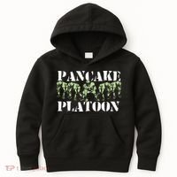 Pancake Platoon Funny Offensive Lineman Football OLine Kids Hoodie thumb 0