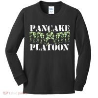Pancake Platoon Funny Offensive Lineman Football OLine Kids Long Sleeve Shirt thumb 0