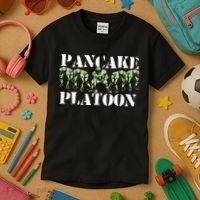Pancake Platoon Funny Offensive Lineman Football OLine Kids T-Shirt thumb 3