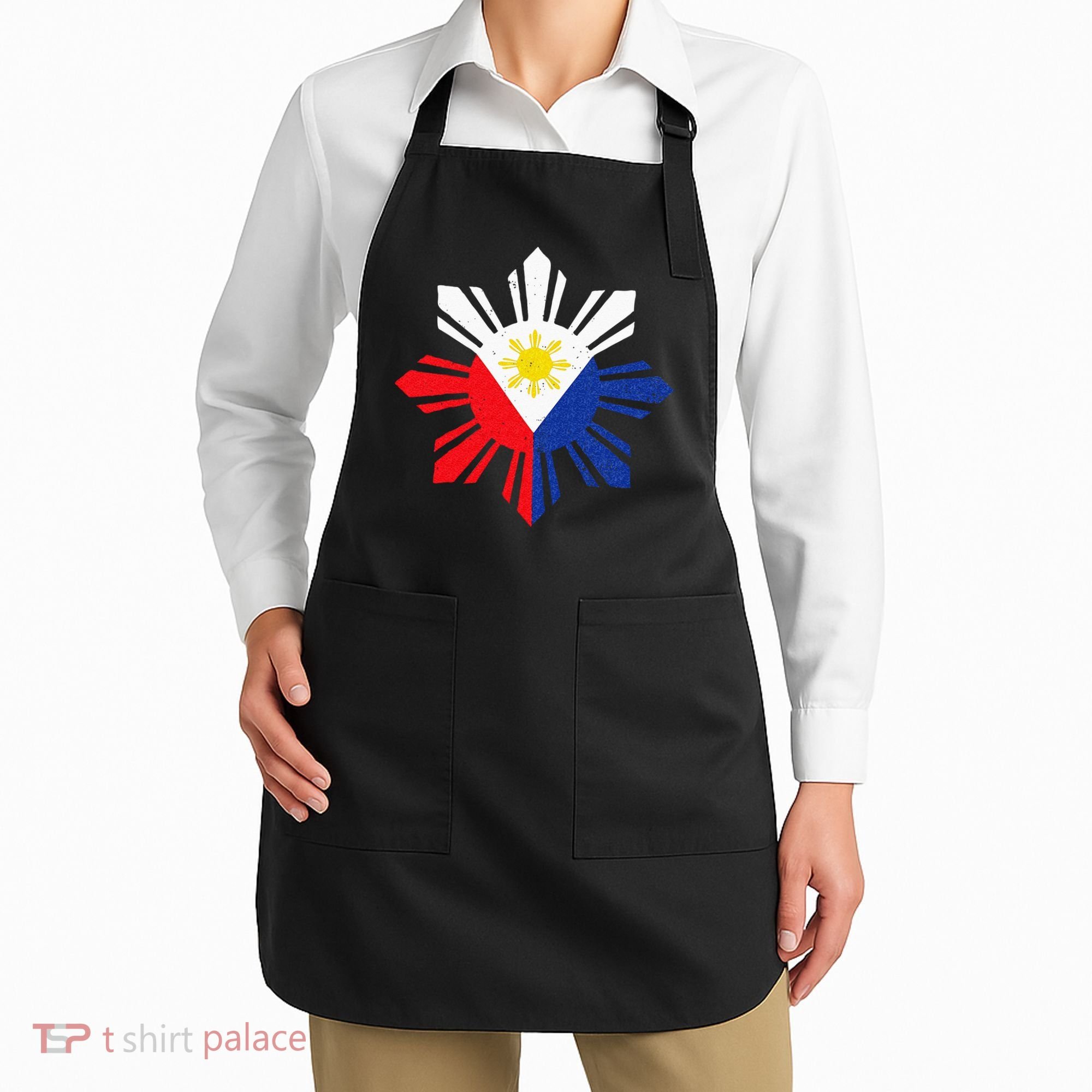 Proud Pinoy Filipino Pride Philippines Flag Apron