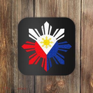 Proud Pinoy Filipino Pride Philippines Flag Coaster