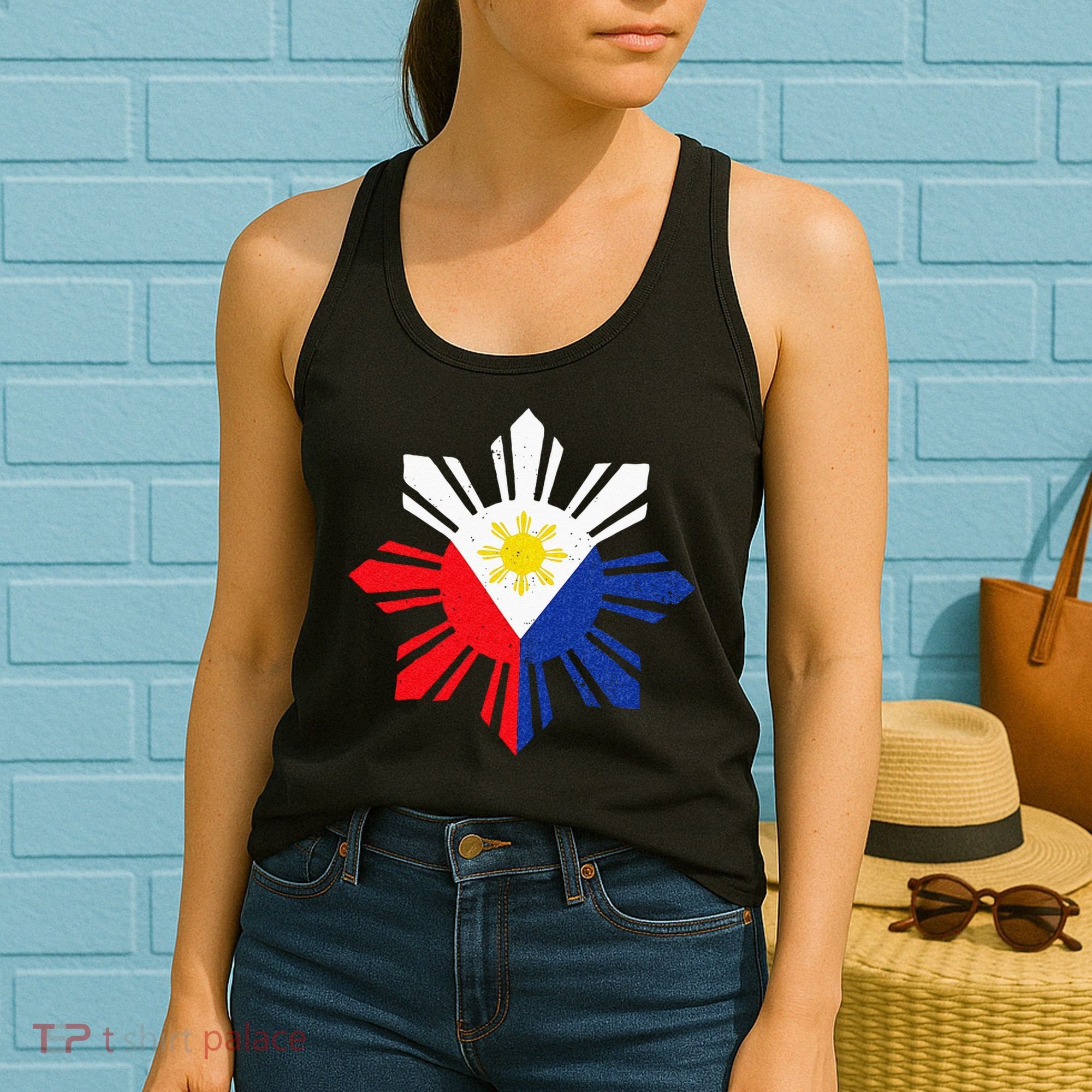 Proud Pinoy Filipino Pride Philippines Flag Women's Tank Top