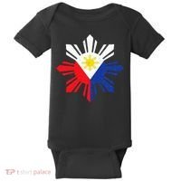 Proud Pinoy Filipino Pride Philippines Flag Baby Bodysuit thumb 0