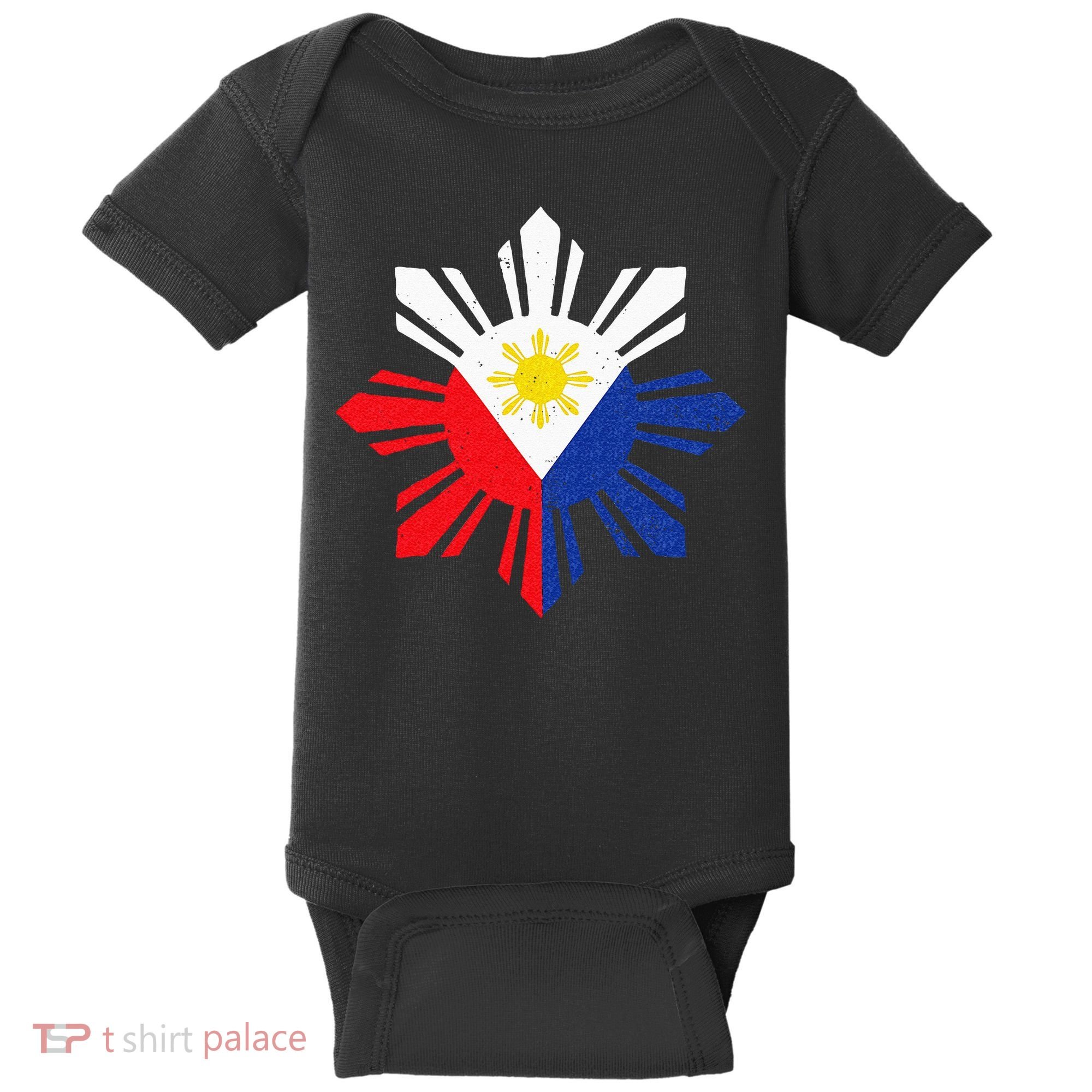 Proud Pinoy Filipino Pride Philippines Flag Baby Bodysuit
