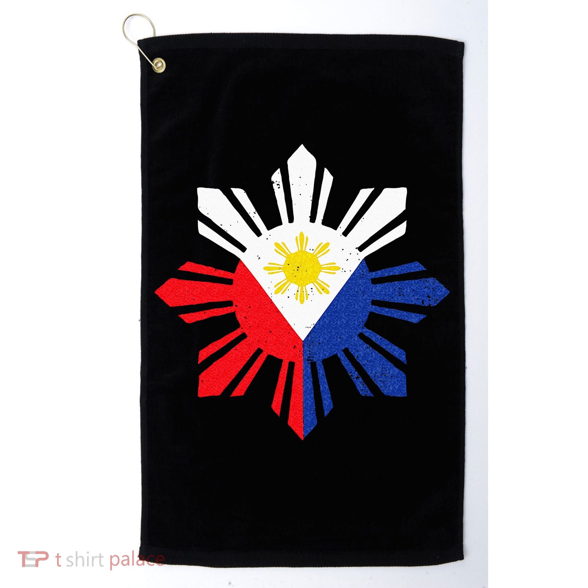 Proud Pinoy Filipino Pride Philippines Flag Golf Towel
