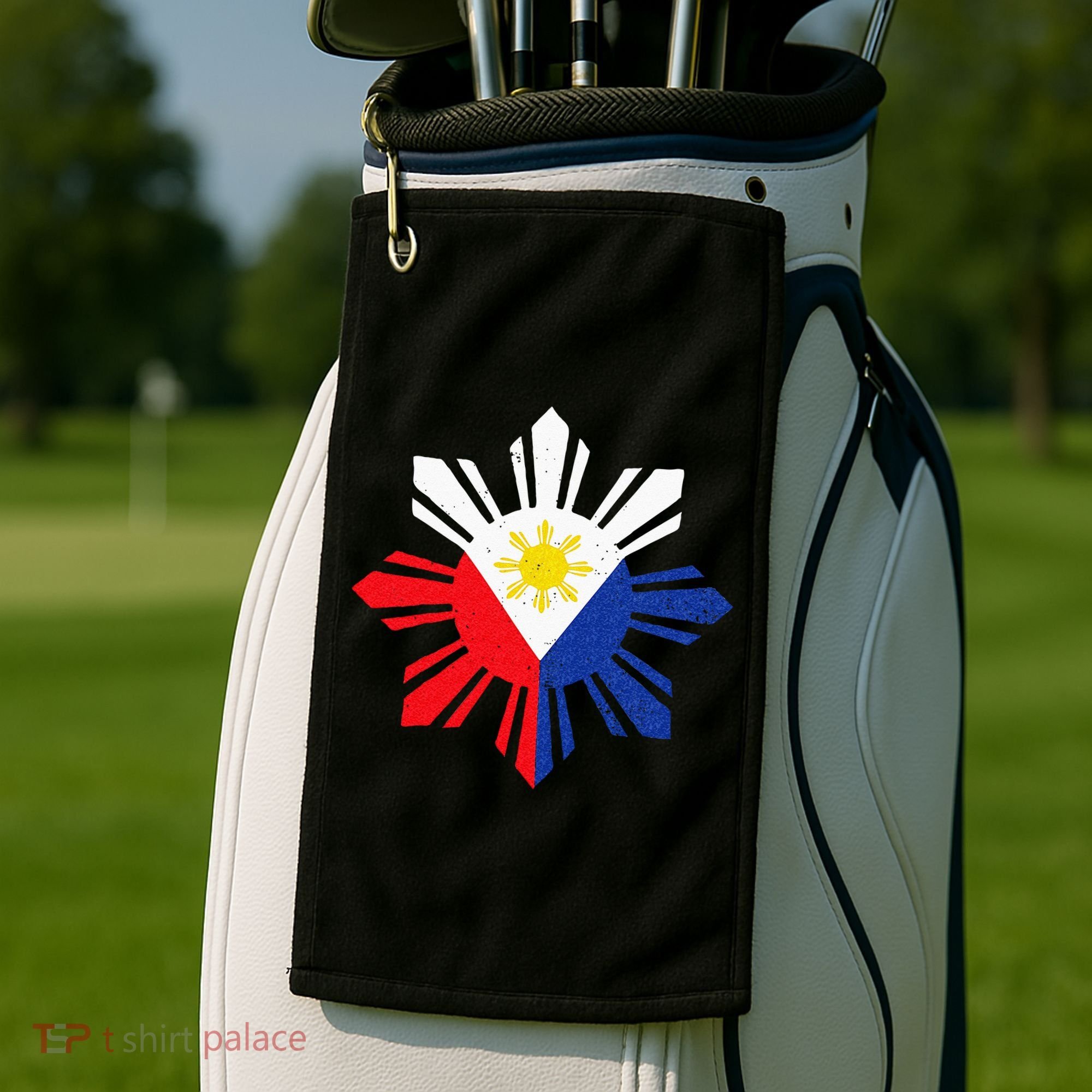 Proud Pinoy Filipino Pride Philippines Flag Golf Towel