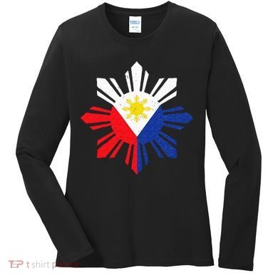 Proud Pinoy Filipino Pride Philippines Flag Women's Long Sleeve Shirt