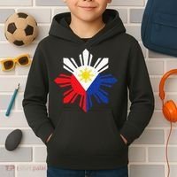 Proud Pinoy Filipino Pride Philippines Flag Kids Hoodie thumb 2