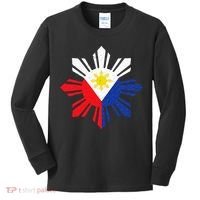 Proud Pinoy Filipino Pride Philippines Flag Kids Long Sleeve Shirt thumb 0