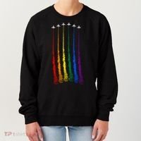 Plane Pride Flag Rainbow LGBT LGBTQ Pride Month Pride Ally Women's Sweatshirt thumb 0