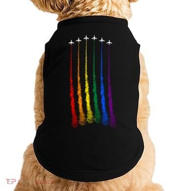 Plane Pride Flag Rainbow LGBT LGBTQ Pride Month Pride Ally Doggie Tank
