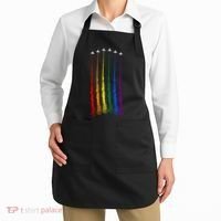 Plane Pride Flag Rainbow LGBT LGBTQ Pride Month Pride Ally Apron thumb 2