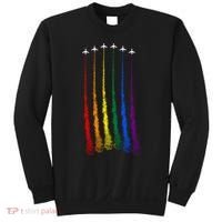 Plane Pride Flag Rainbow LGBT LGBTQ Pride Month Pride Ally Sweatshirt thumb 0