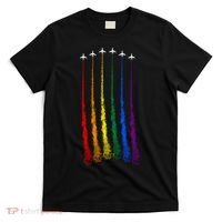 Plane Pride Flag Rainbow LGBT LGBTQ Pride Month Pride Ally T-Shirt thumb 0