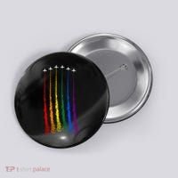 Plane Pride Flag Rainbow LGBT LGBTQ Pride Month Pride Ally Button thumb 0