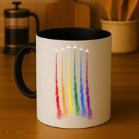Plane Pride Flag Rainbow LGBT LGBTQ Pride Month Pride Ally Coffee Mug thumb 4