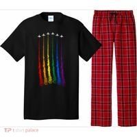 Plane Pride Flag Rainbow LGBT LGBTQ Pride Month Pride Ally Pajama Set thumb 0