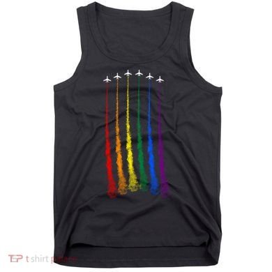 Plane Pride Flag Rainbow LGBT LGBTQ Pride Month Pride Ally Tank Top