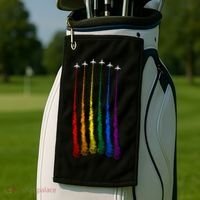 Plane Pride Flag Rainbow LGBT LGBTQ Pride Month Pride Ally Golf Towel thumb 2