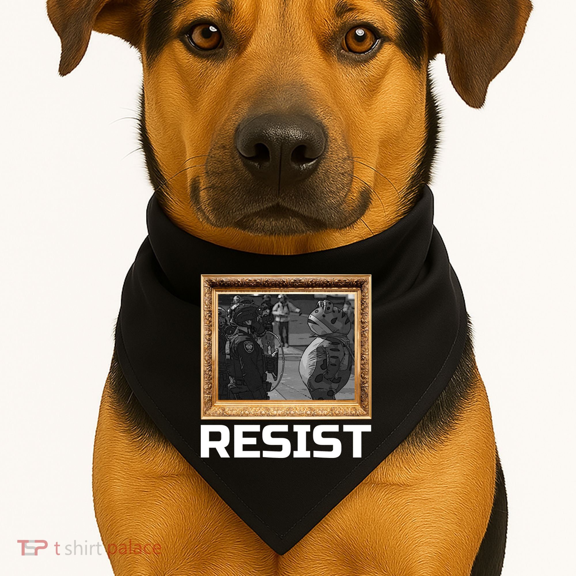 Portland Protest Frog Resist USA-Made Doggie Bandana