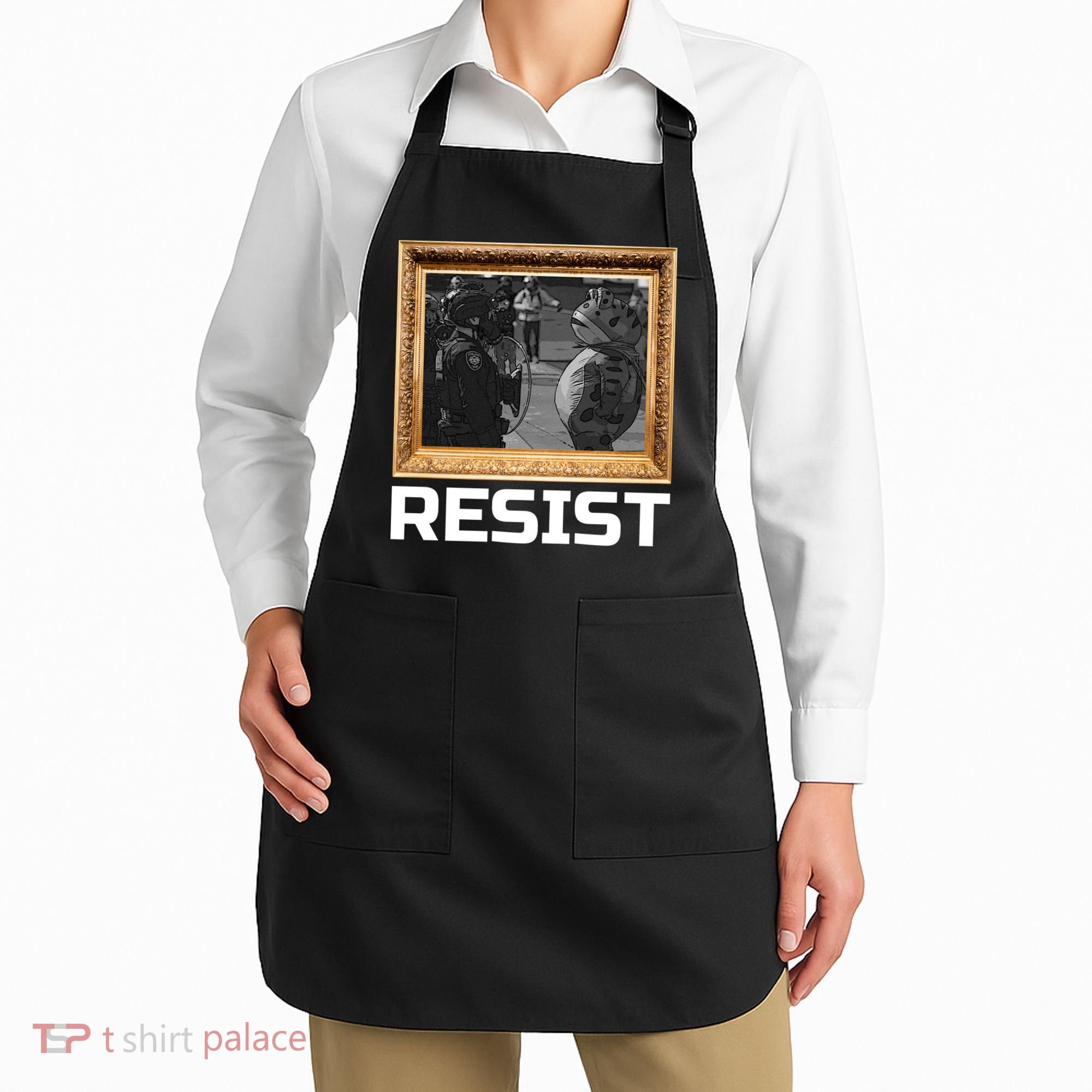 Portland Protest Frog Resist Apron