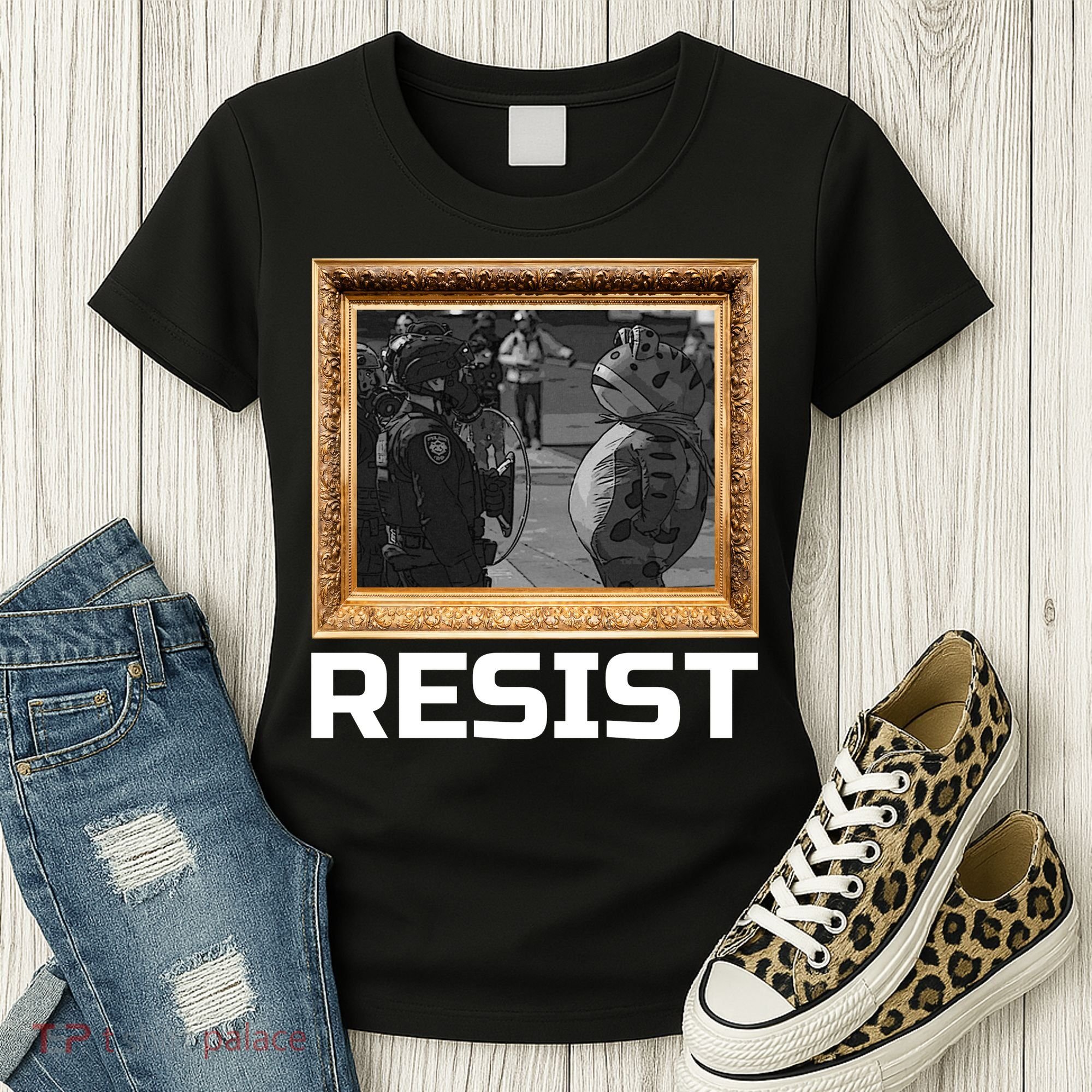 Portland Protest Frog Resist Women's T-Shirt