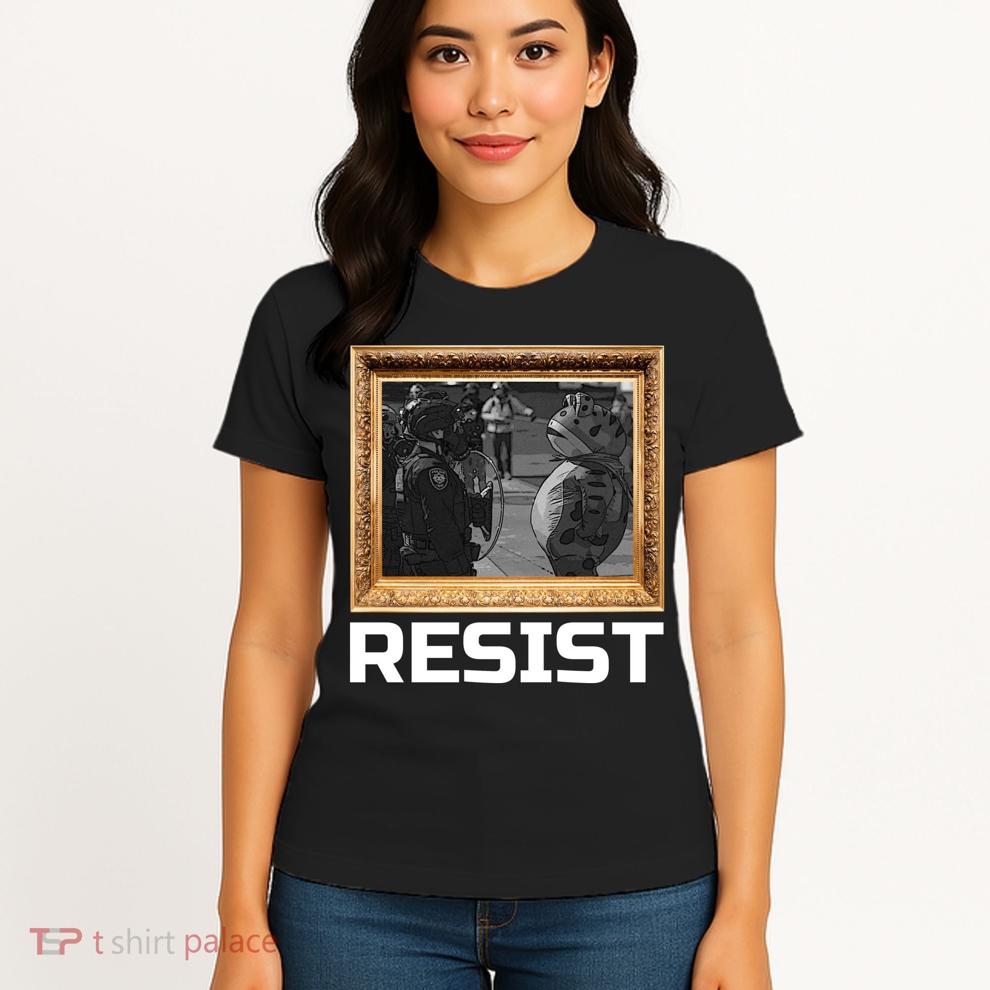 Portland Protest Frog Resist Women's T-Shirt