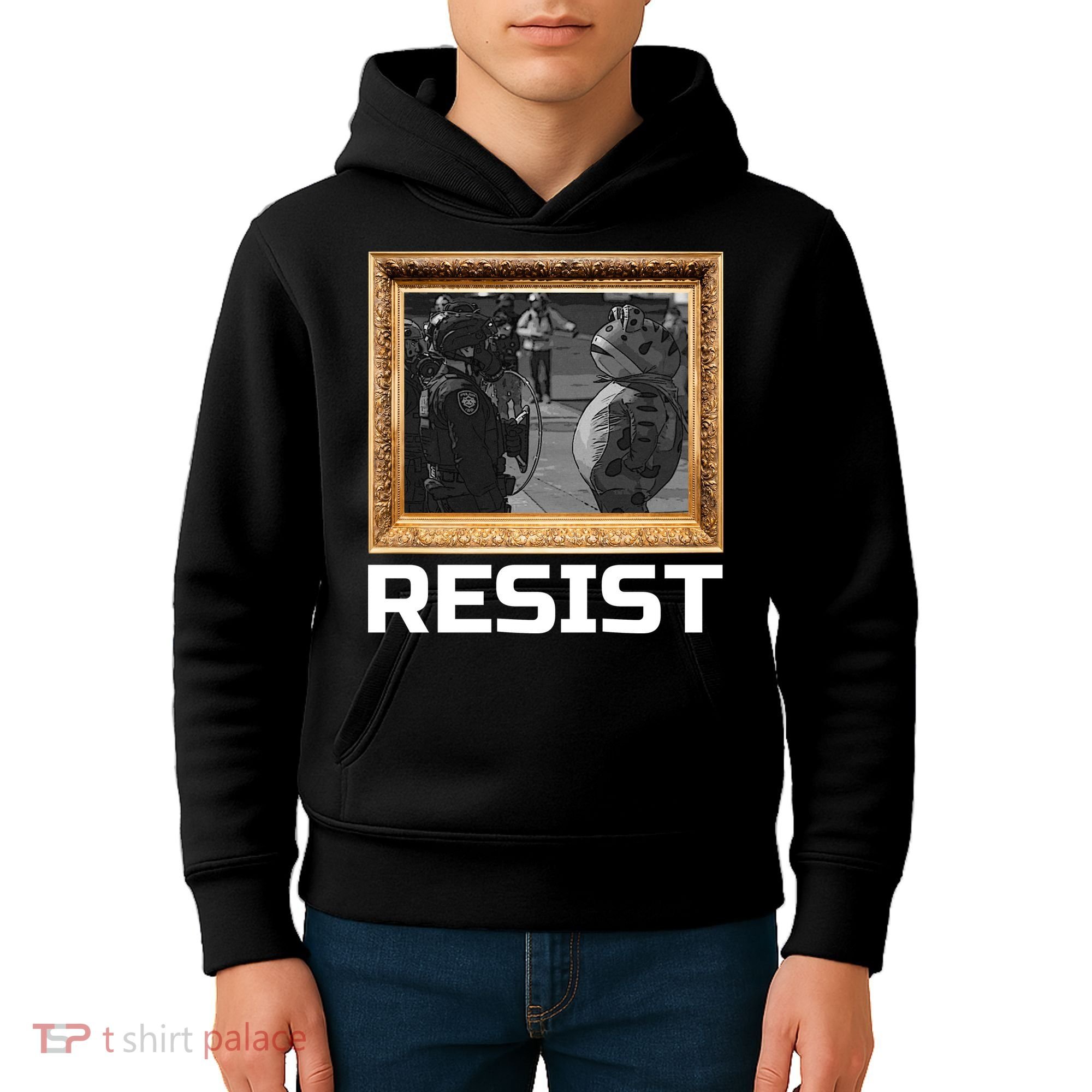 Portland Protest Frog Resist Kids Hoodie