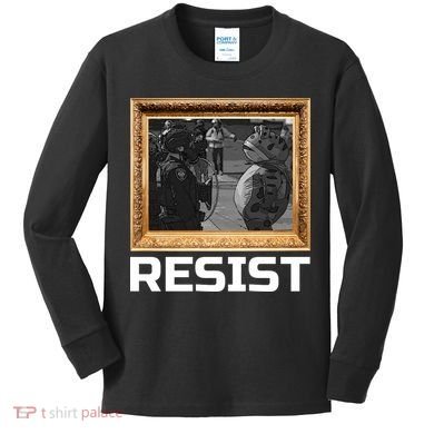 Portland Protest Frog Resist Kids Long Sleeve Shirt