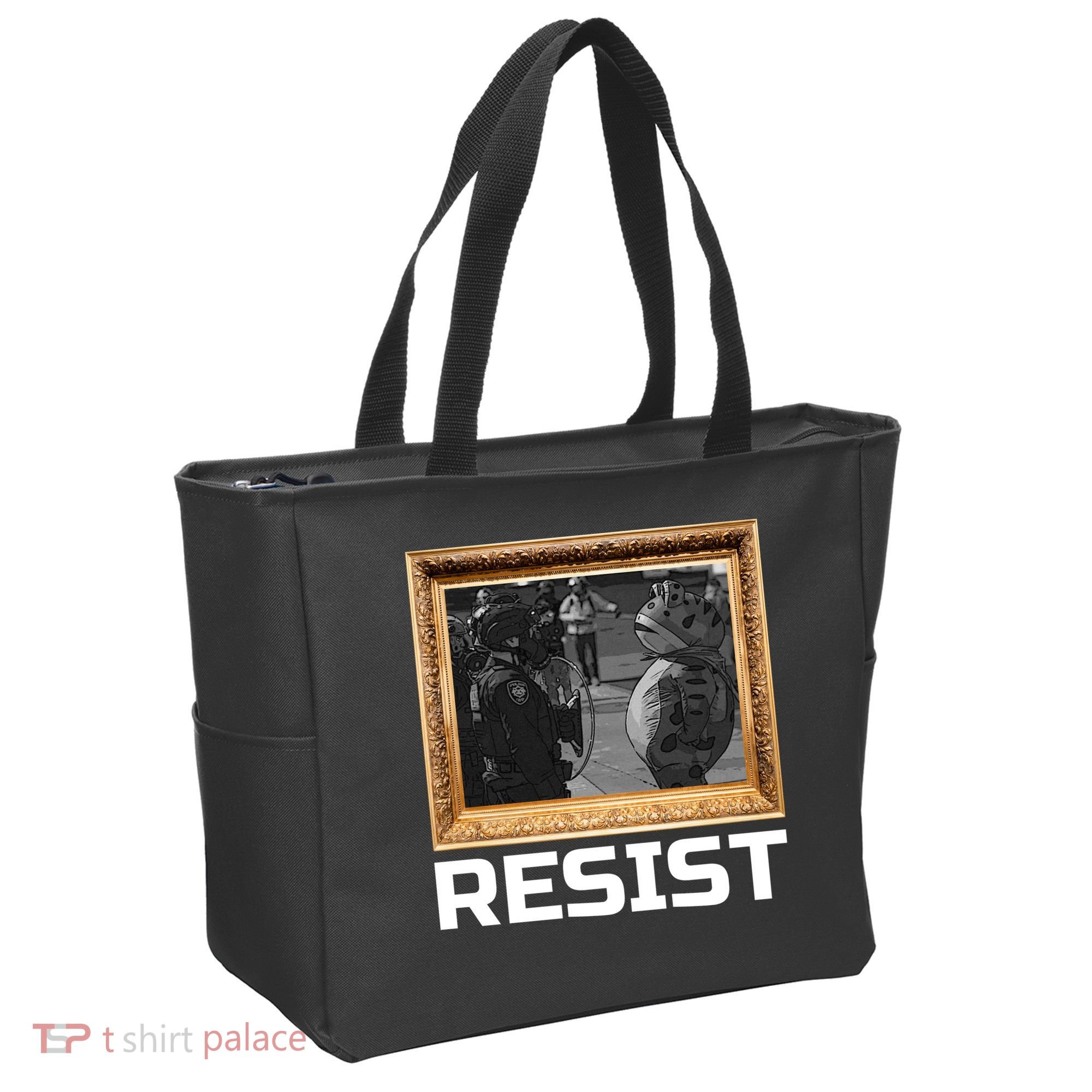 Portland Protest Frog Resist Tote Bag