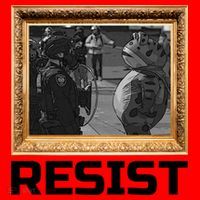 Portland Protest Frog Resist Santa Hat thumb 1