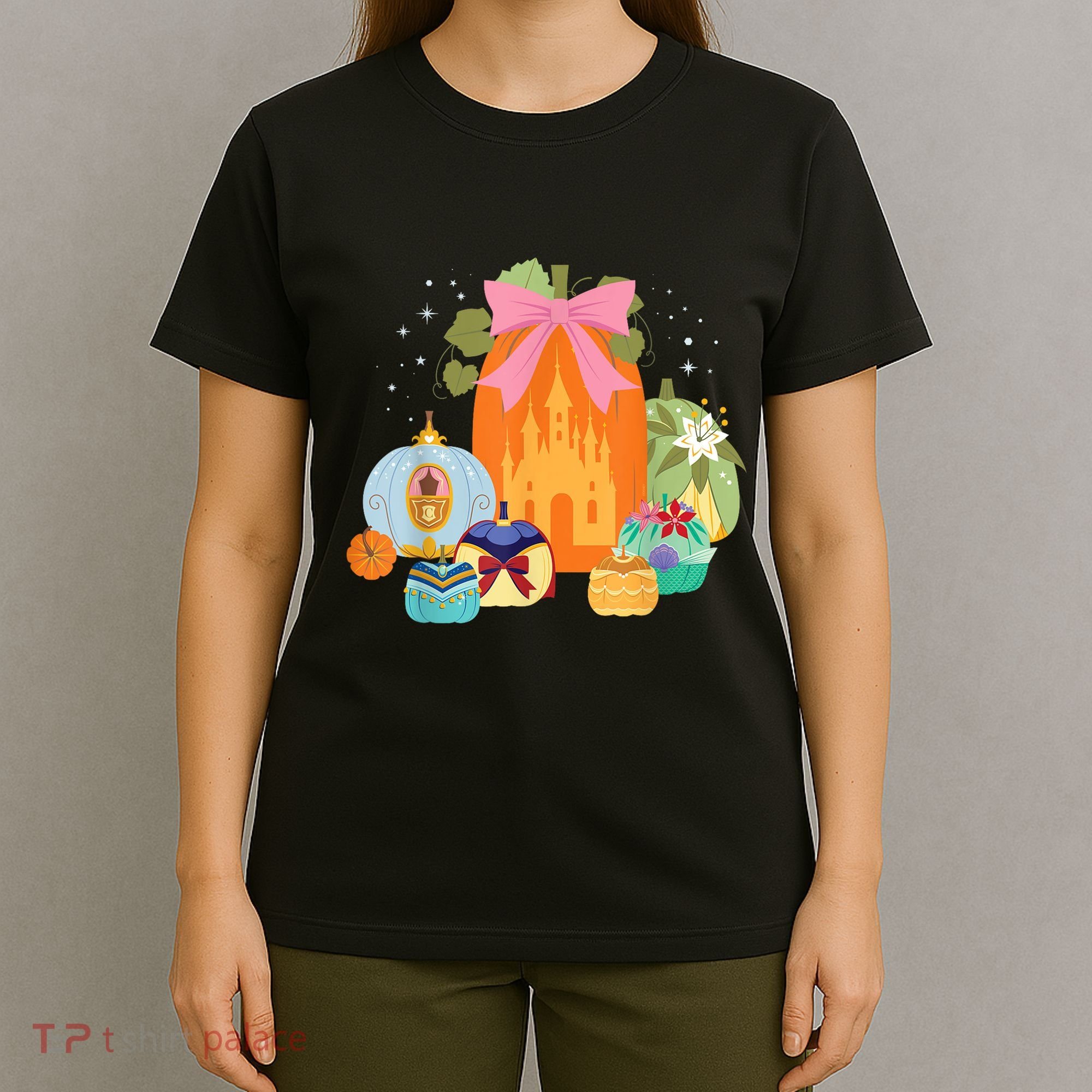 Princess Pumpkins Fall Princesses And Pumpkin Castle T-Shirt