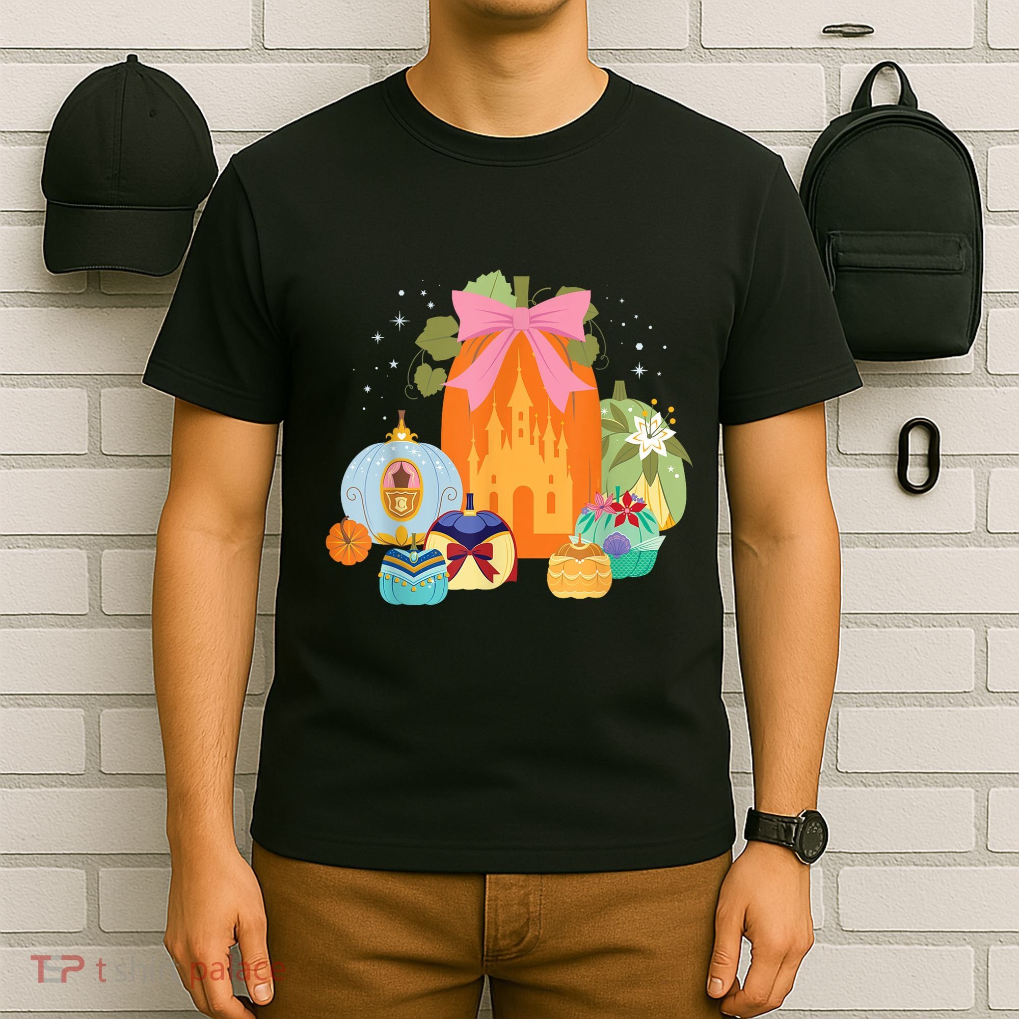 Princess Pumpkins Fall Princesses And Pumpkin Castle T-Shirt