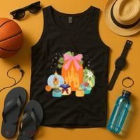 Princess Pumpkins Fall Princesses And Pumpkin Castle Tank Top thumb 4