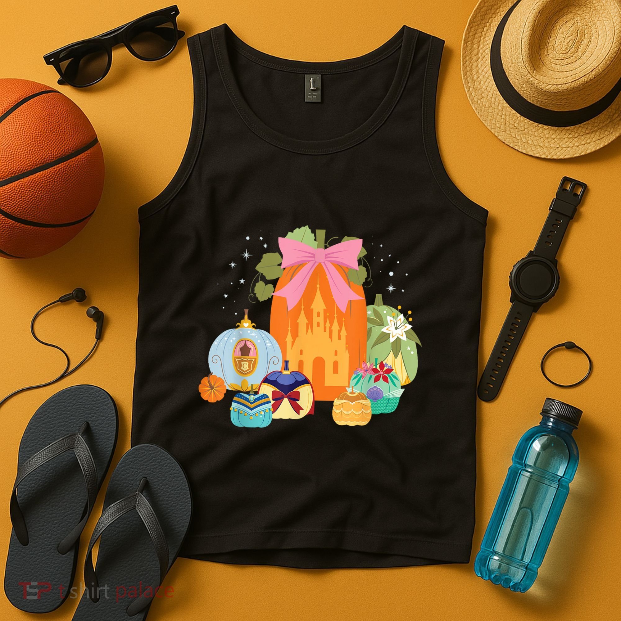 Princess Pumpkins Fall Princesses And Pumpkin Castle Tank Top