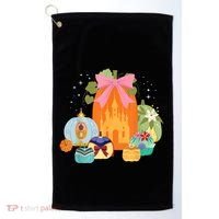 Princess Pumpkins Fall Princesses And Pumpkin Castle Golf Towel thumb 0