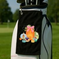 Princess Pumpkins Fall Princesses And Pumpkin Castle Golf Towel thumb 2