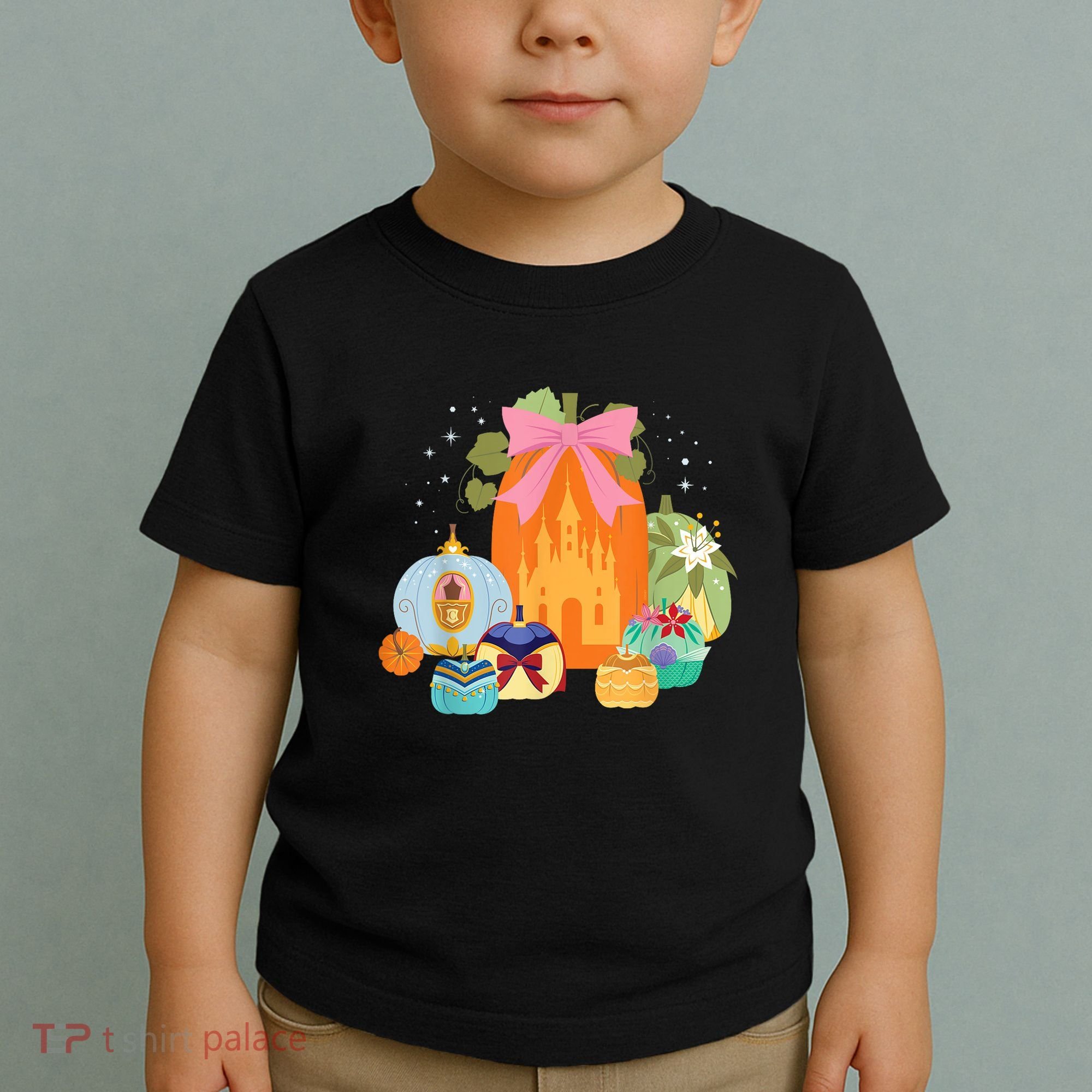 Princess Pumpkins Fall Princesses And Pumpkin Castle Toddler T-Shirt