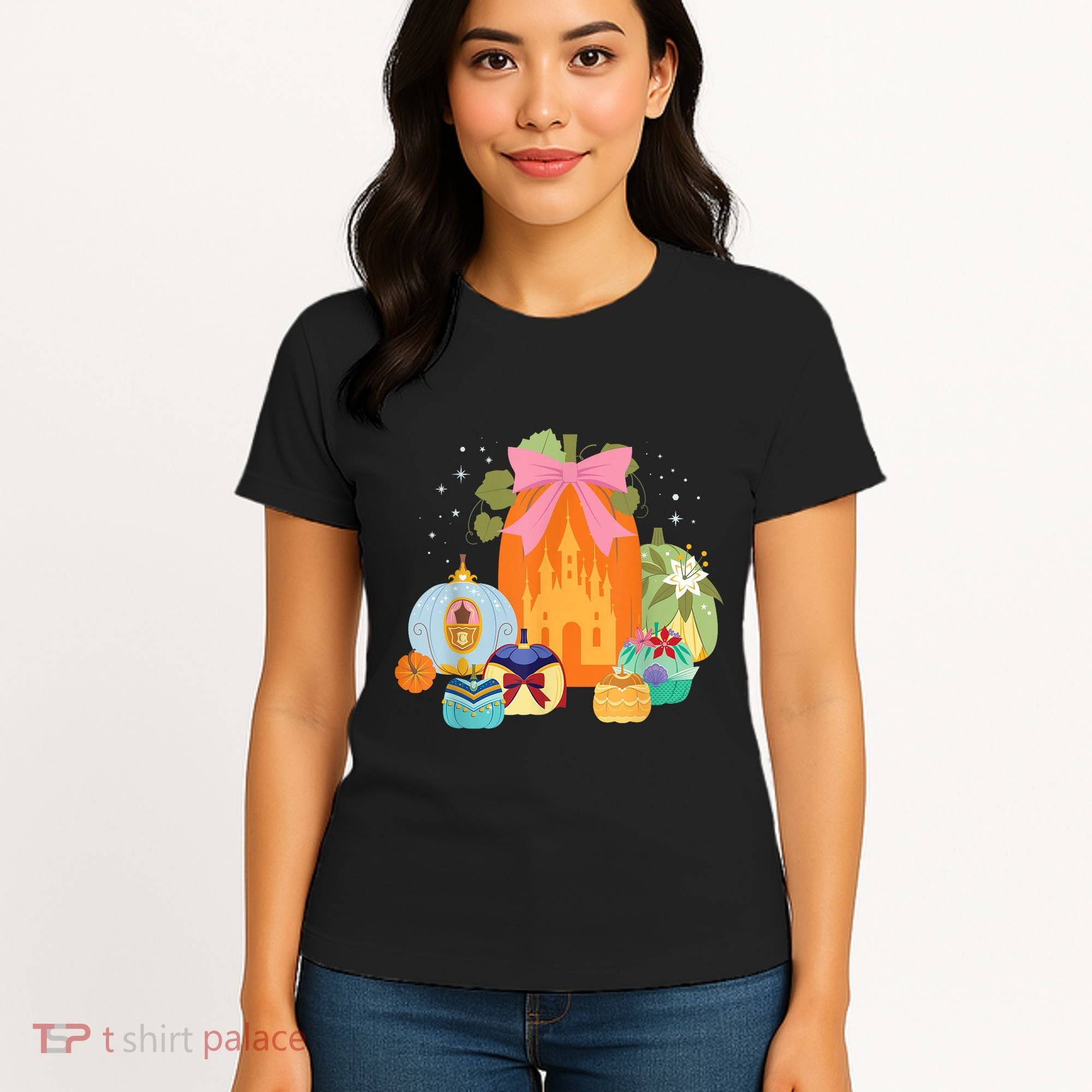 Princess Pumpkins Fall Princesses And Pumpkin Castle Women's T-Shirt