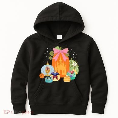 Princess Pumpkins Fall Princesses And Pumpkin Castle Kids Hoodie