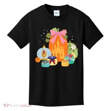 Princess Pumpkins Fall Princesses And Pumpkin Castle Kids T-Shirt