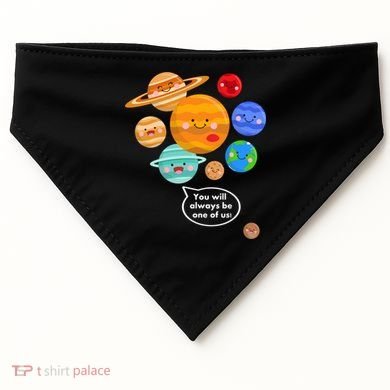 Pluto Planegift Funny Cartoon Planets Never Forget Pluto Gift USA-Made Doggie Bandana