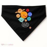 Pluto Planegift Funny Cartoon Planets Never Forget Pluto Gift USA-Made Doggie Bandana thumb 0
