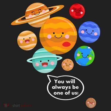Pluto Planegift Funny Cartoon Planets Never Forget Pluto Gift Comfort Colors Heavyweight Long Sleeve T-Shirt