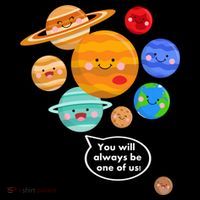 Pluto Planegift Funny Cartoon Planets Never Forget Pluto Gift Backpack thumb 2