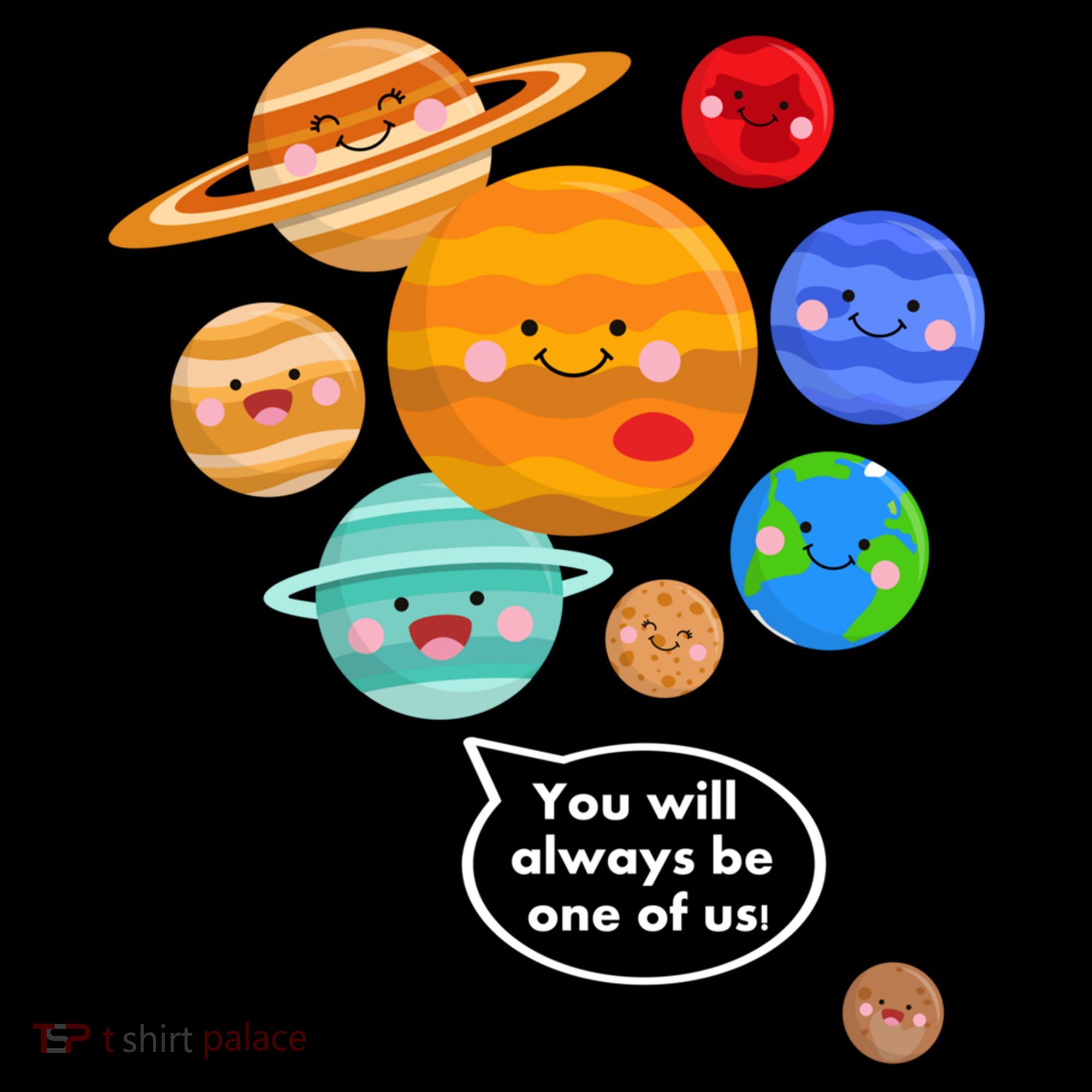 Pluto Planegift Funny Cartoon Planets Never Forget Pluto Gift Backpack