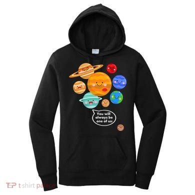 Pluto Planegift Funny Cartoon Planets Never Forget Pluto Gift Women's Hoodie