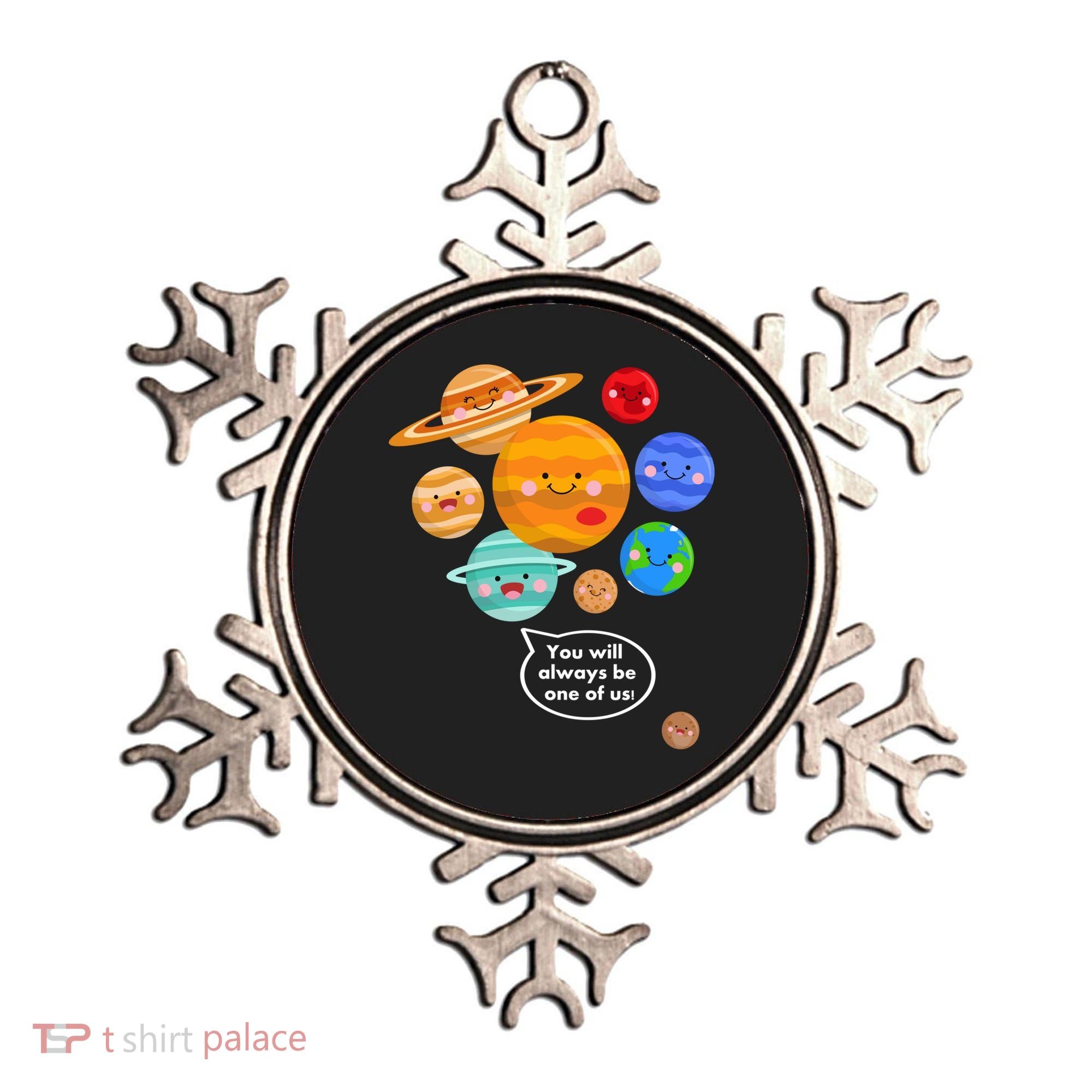 Pluto Planegift Funny Cartoon Planets Never Forget Pluto Gift Ornament