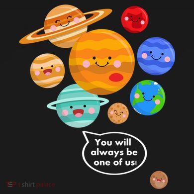 Pluto Planegift Funny Cartoon Planets Never Forget Pluto Gift Performance Fleece Hoodie